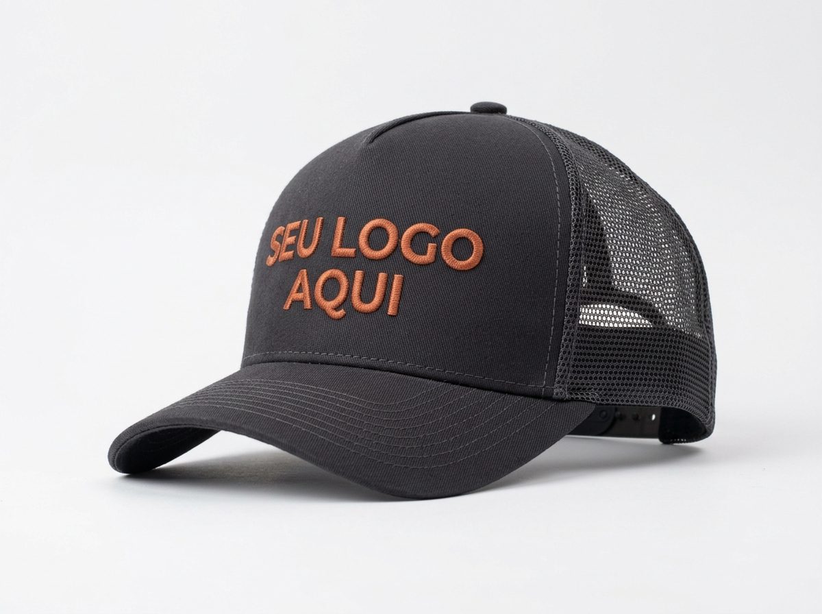 Boné trucker premium com espaço para seu logo