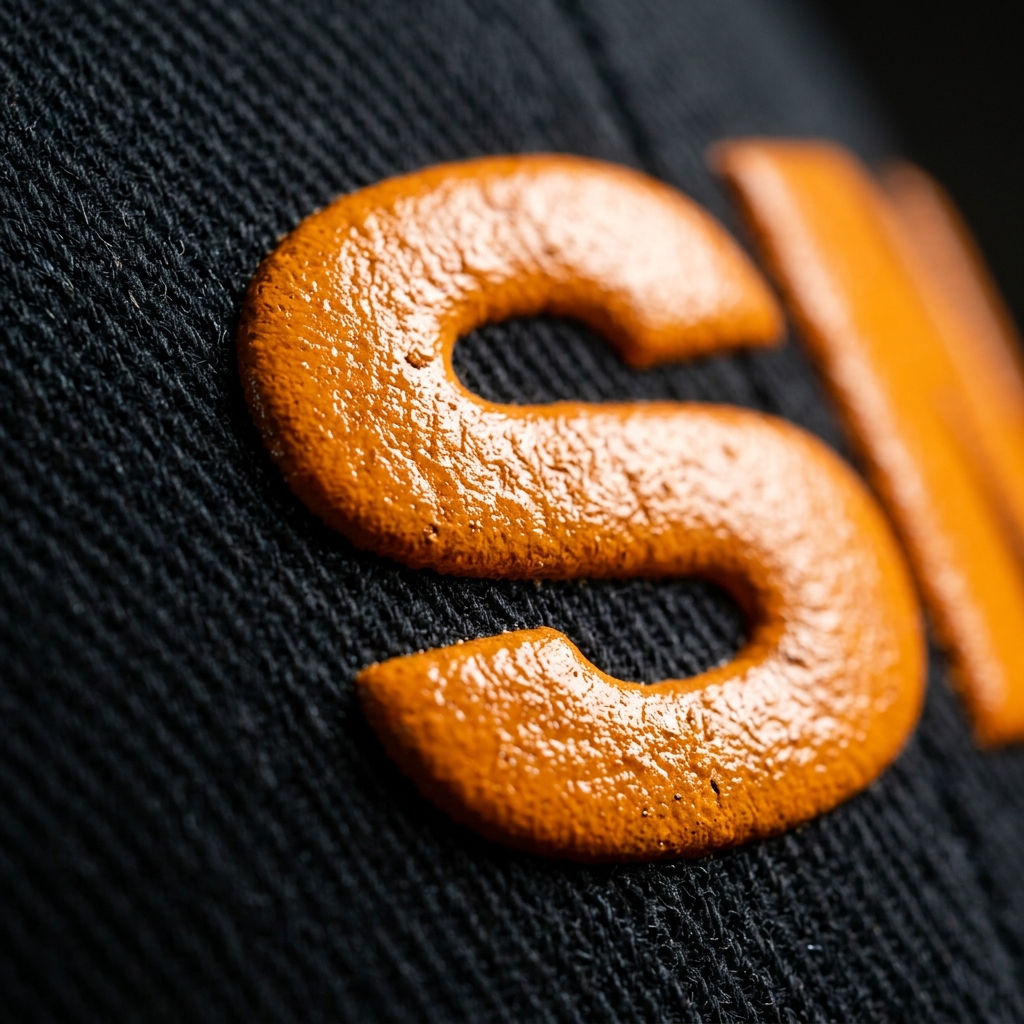 Detalhe macro de silk-screen em relevo